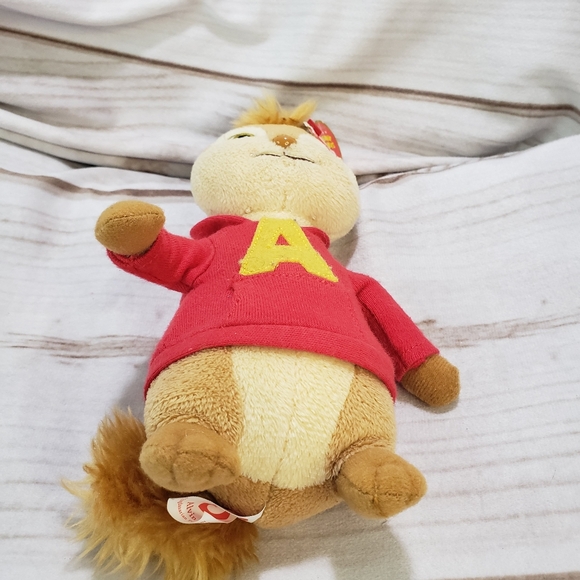 🌞SOLD🌞 TY Beanie Babies Alvin Chipmunk Plush Toy 6.5 Inch 2011 The Squeakquel - Picture 5 of 10